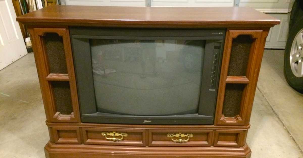 floor model television set