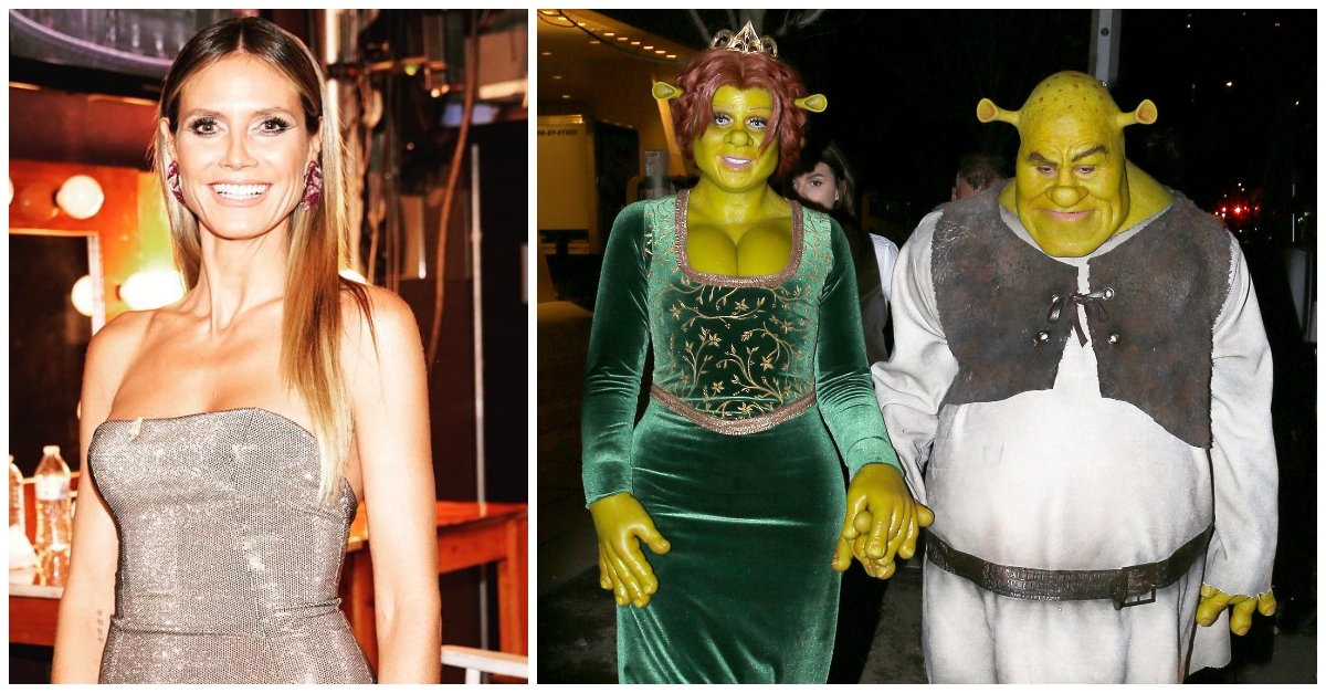 Heidi Klum And Her Boyfriend Go As Shrek And Fiona For Halloween