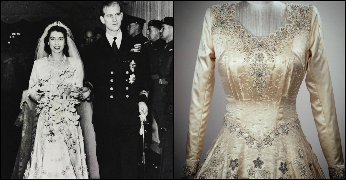 queen elizabeth 11 wedding dress