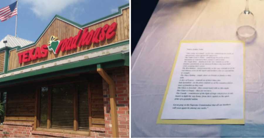 Thanksgiving veterans steakhouse Texas Roadhouse Refuses To Allow Family In Booth | LittleThings.com