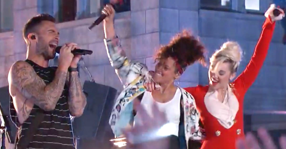 Adam Levine Slays Some High Notes During Aerosmith Cover