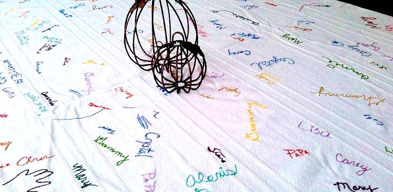 Grandma Asks Kids To Write On Her Tablecloth, 16 Years Later It's A