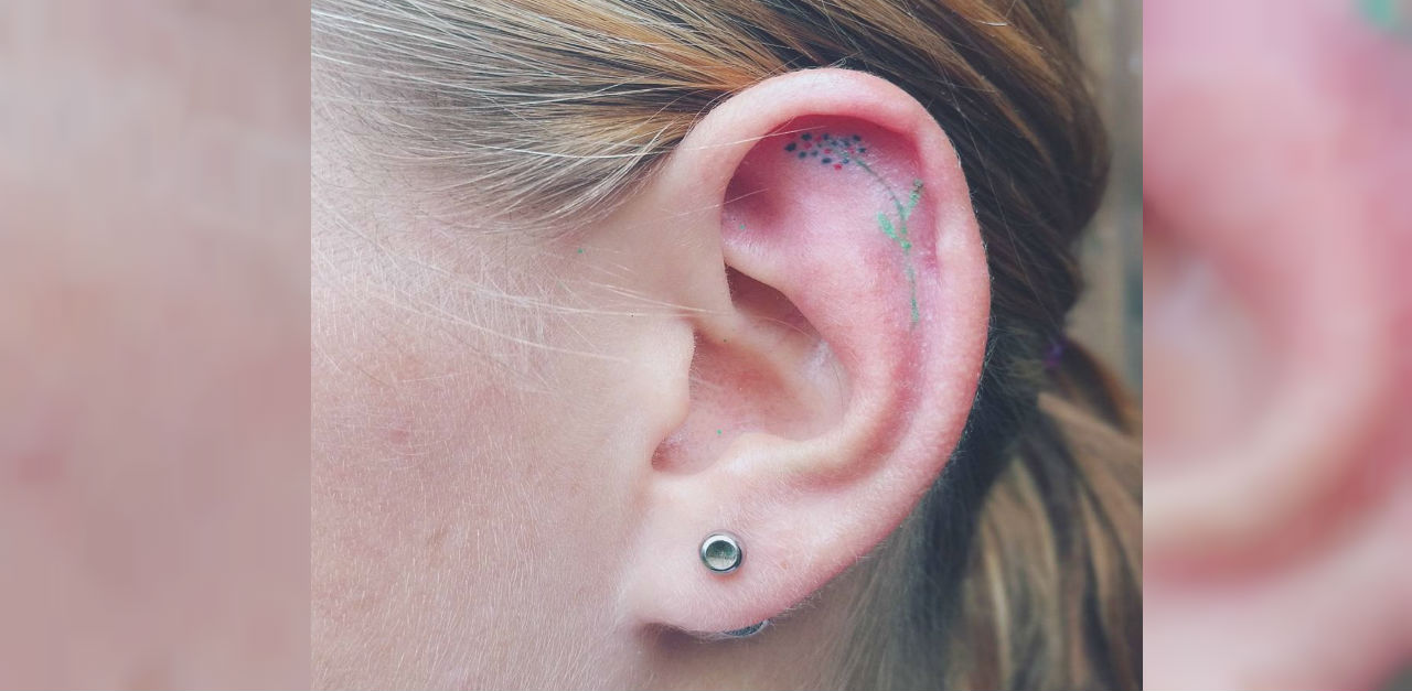 31 Tiny Ear Tattoo Ideas That Look Dainty  Cute  Allure