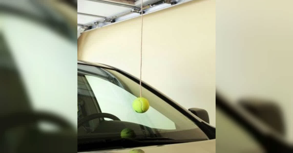 Hang An Old Tennis Ball From Your Garage Ceiling To Reduce Danger When  Parking