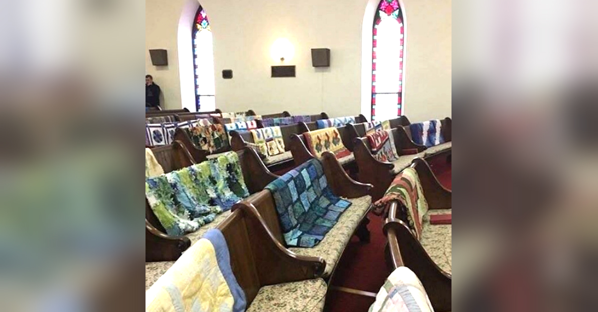 Family Leaves Quilts On Pews To Honor Grandmother