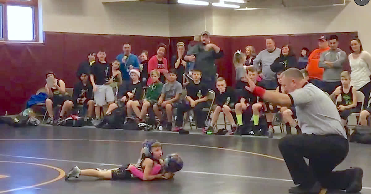 Little Brother Mistakes Sister S Wrestling Match For Fight