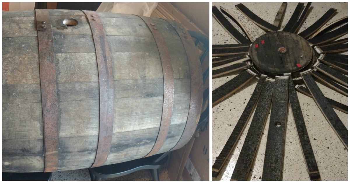 Man Makes DIY Table Out Of Old Beer Barrel