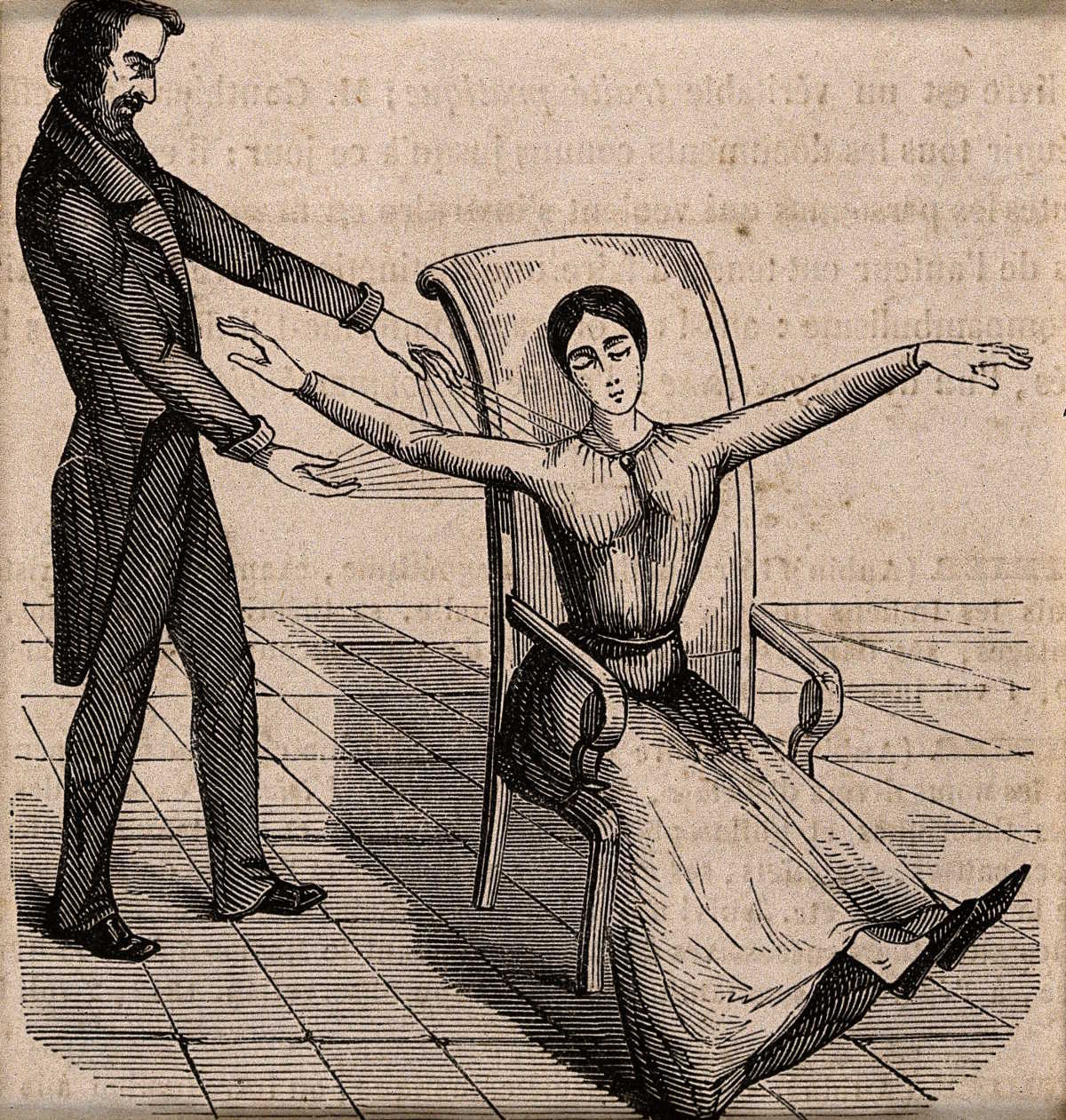 curing female hysteria with mesmerism