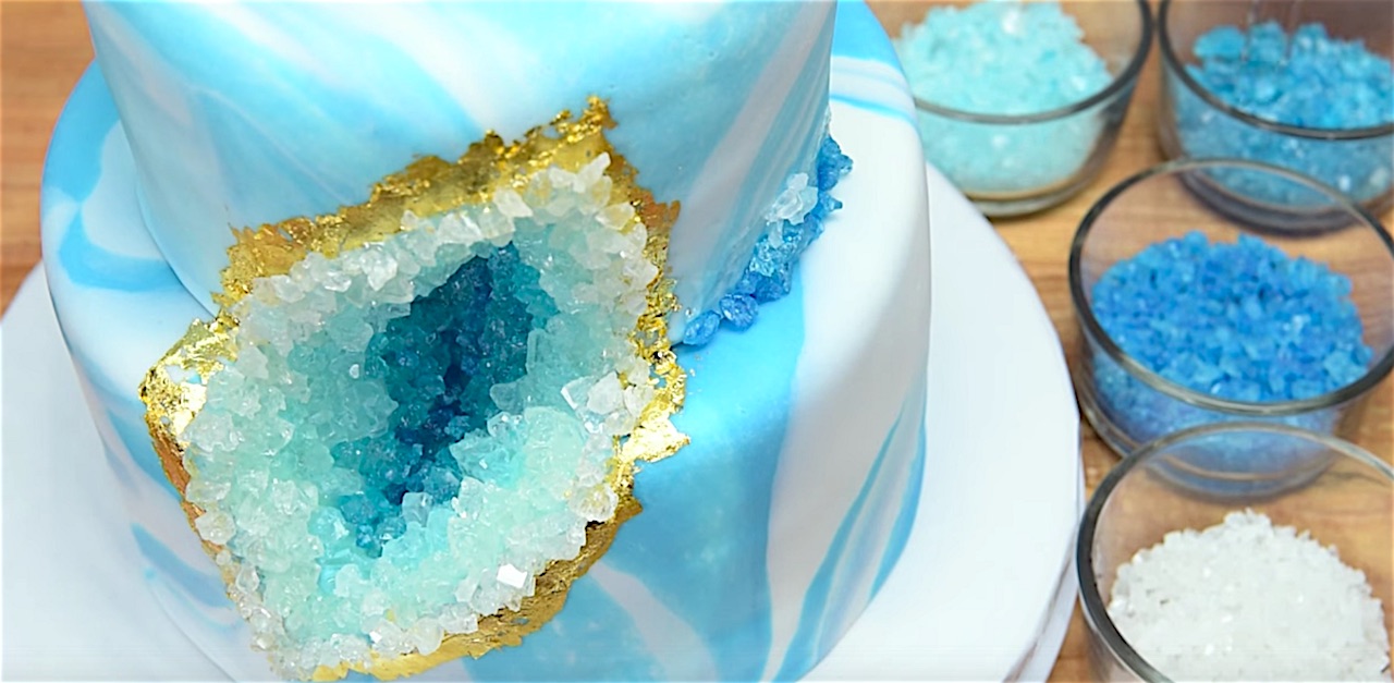 Crystal geode cake | Cake decorating tutorials | Sugarella Sweets - YouTube