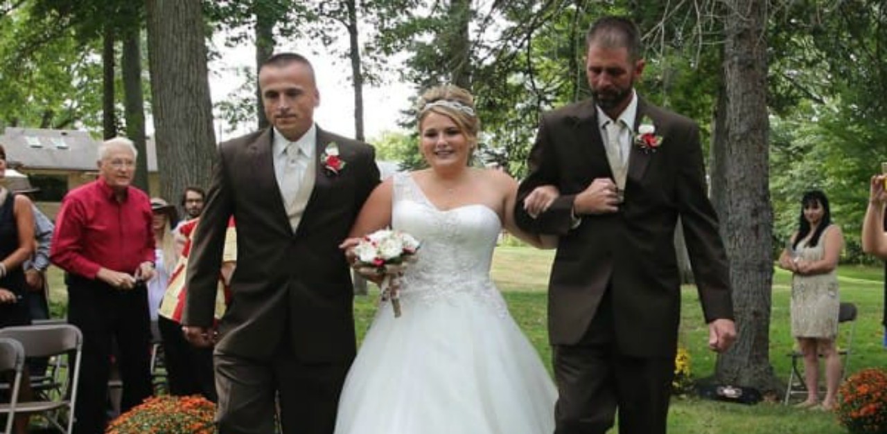 Bride's Dad Grabs Her Stepfather To Walk Down Aisle