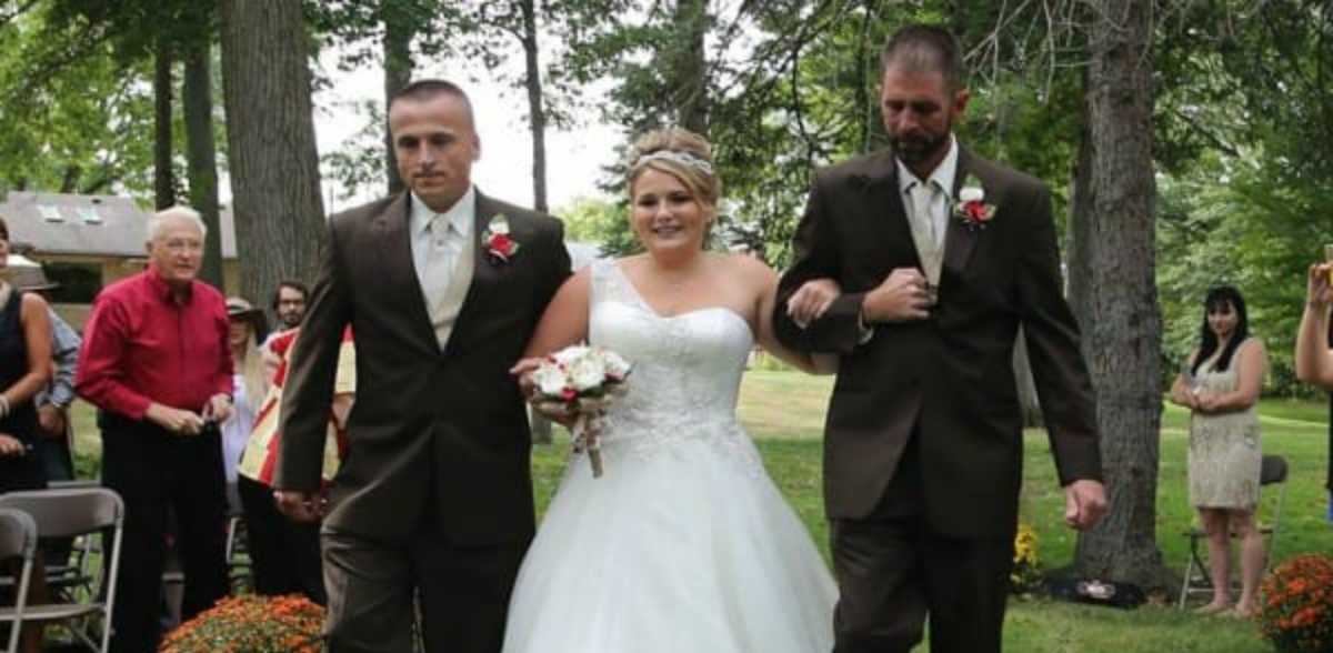 Brides Dad Grabs Her Stepfather To Walk Down Aisle