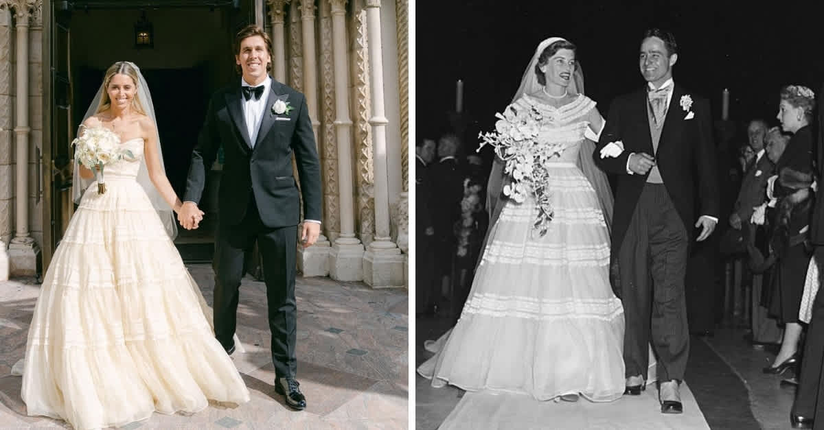 Eunice Kennedy Shriver Wore Grandmother's Dior Wedding Dress From 1953
