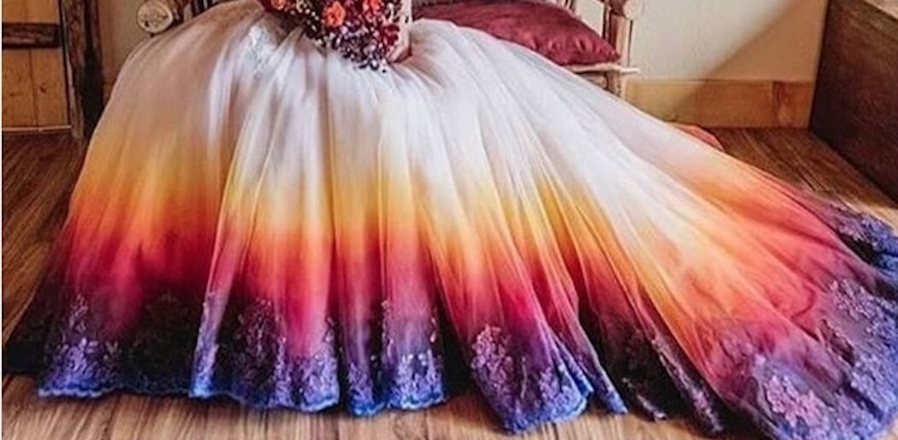 Tye Dye Wedding Dresses