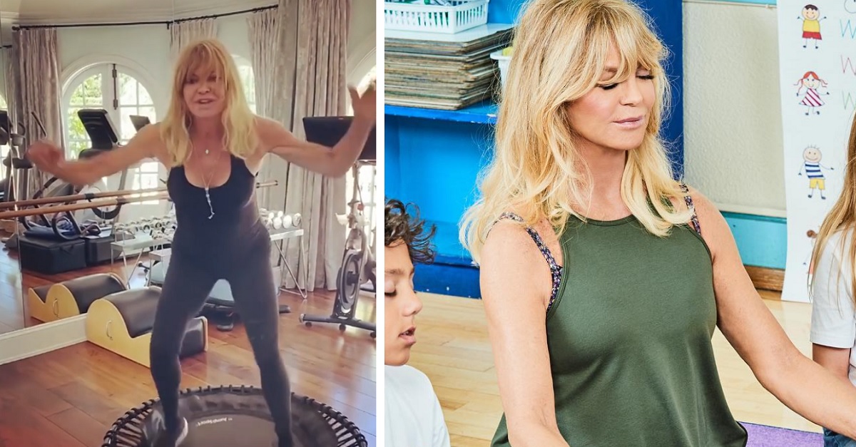 Goldie Hawn Uses Her Trampoline To Stay Youthful Littlethings Com