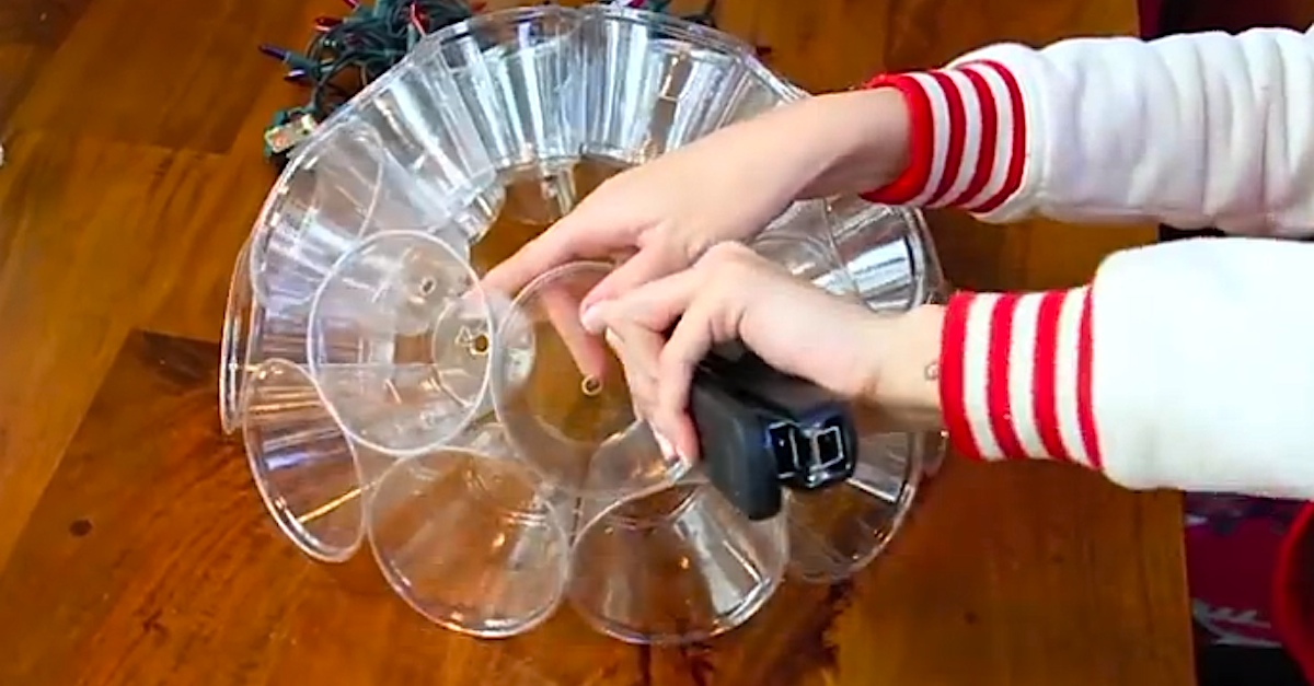 ethiek schermutseling Belichamen She Staples Plastic Cups Together. Now Watch What Happens When She Turns  The Light On... | LittleThings.com