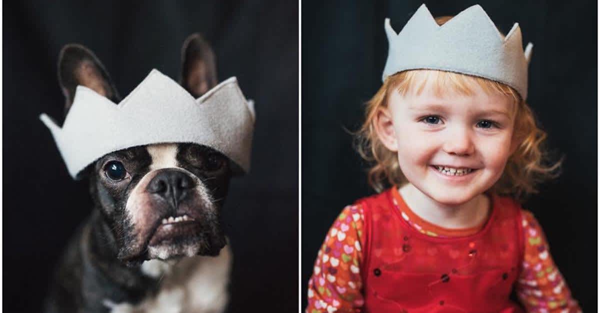 Mom Photographs Dog And Baby In Matching Outfits Littlethings Com Mom Photographs Dog And Baby In Matching Outfits Littlethings Com