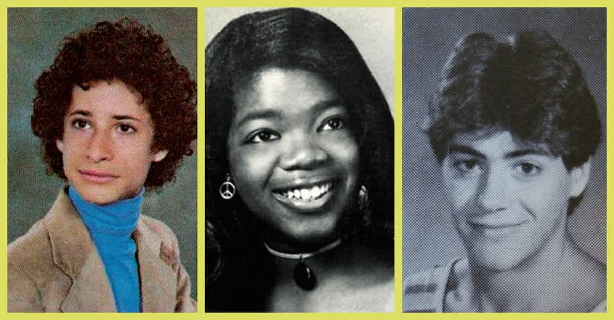 celebrity high school photos then and now
