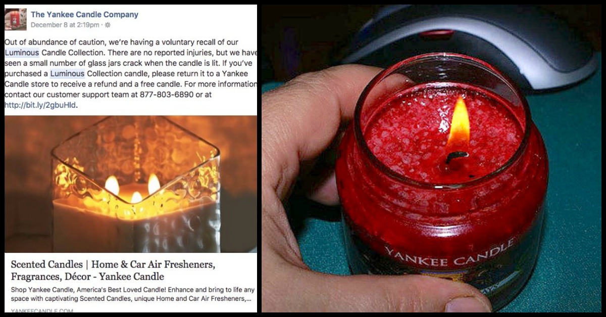 Recall Alert Yankee Candle Has Issued Warning To Anyone Who's