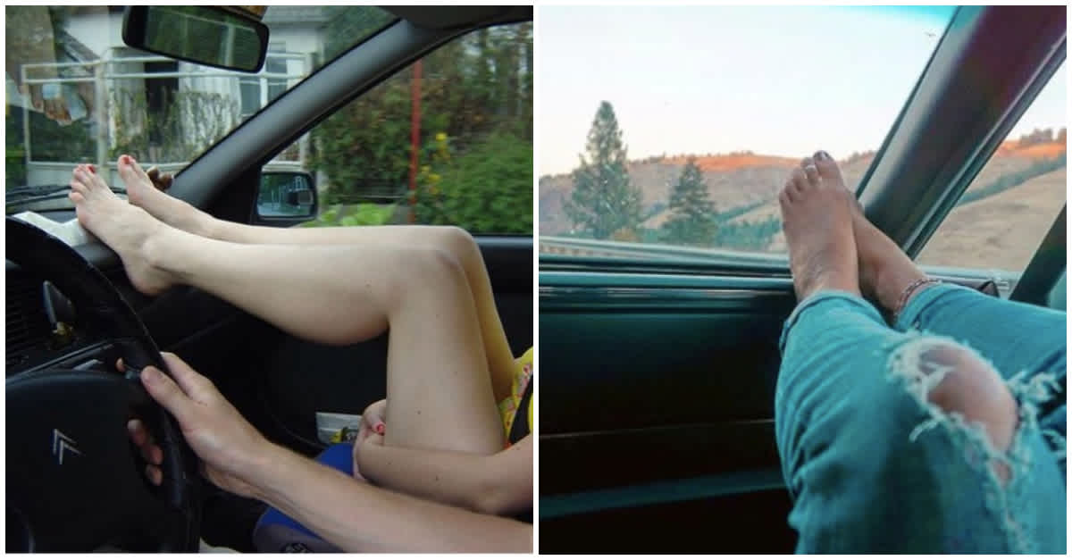 Why You Should Never Put Your Feet Up On A Car Dashboard
