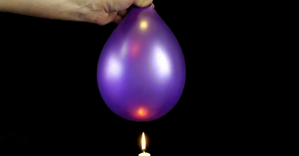 He Holds A Balloon Over An Open Flame. What Happens? I Was Not