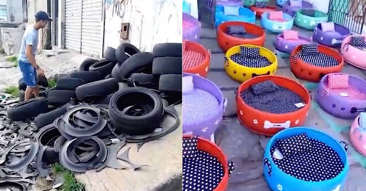 Dog beds made 2024 out of tires