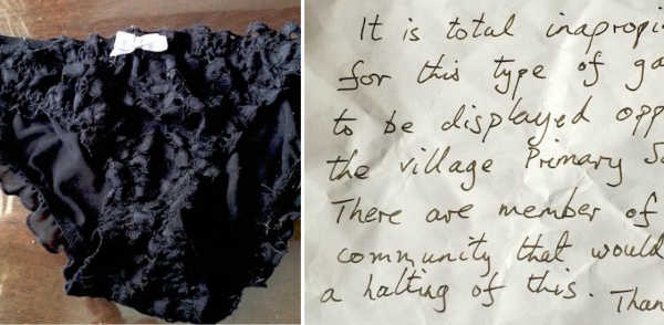 Woman Finds Her Lacy Panties On Door With Nasty Note About How They're ...