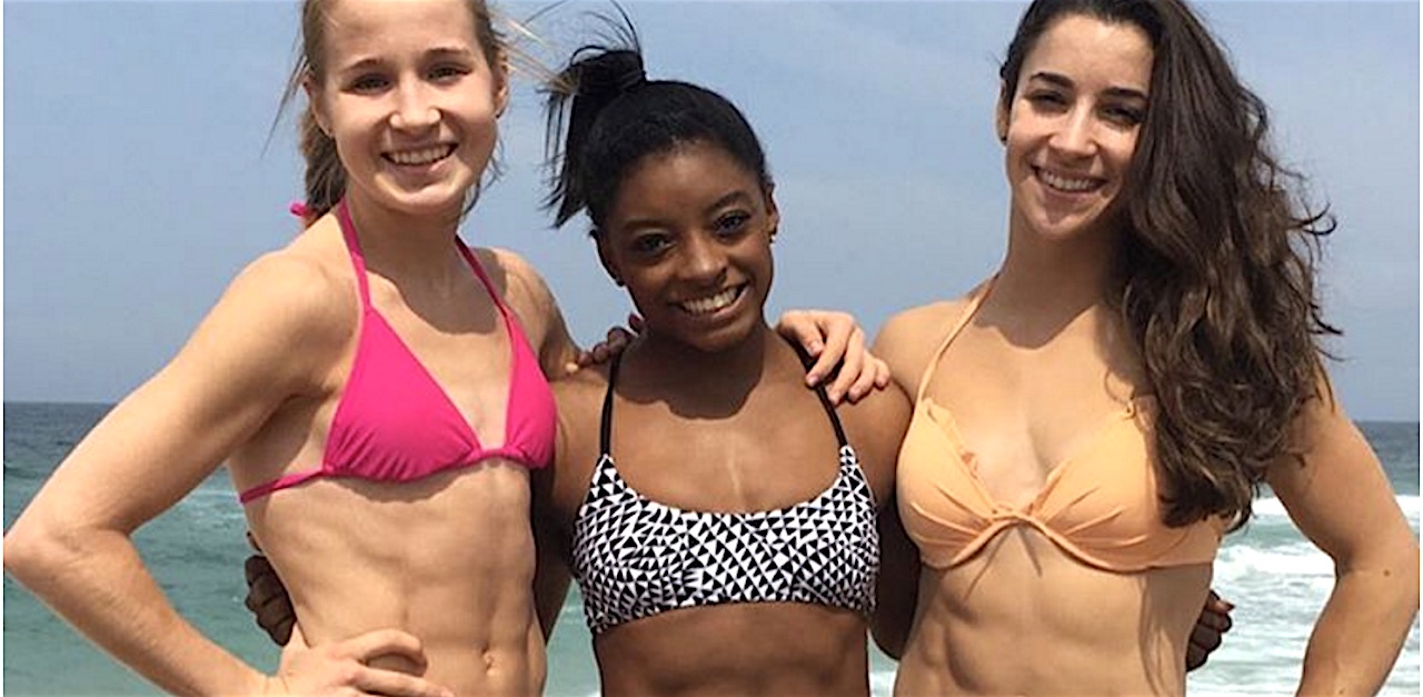 Man Body Shames 3 Olympic Gymnasts Abs In This Bikini Shot Then