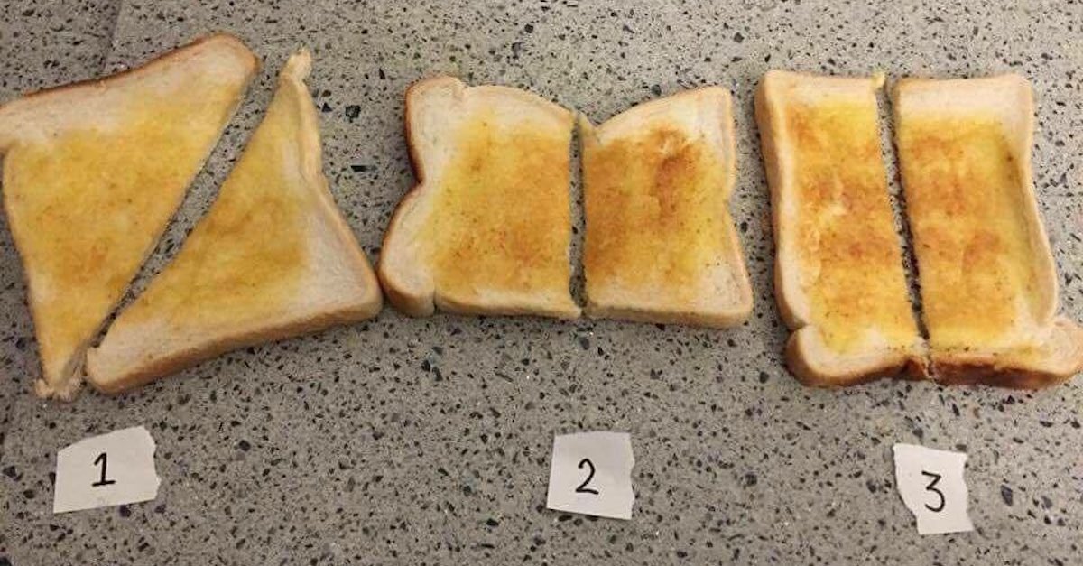 Debate Sparked Over How To Cut Toast