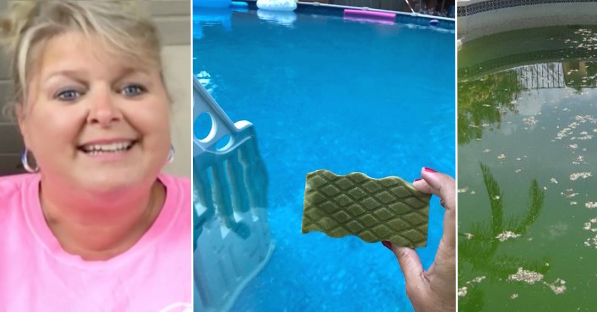 Grandma Uses One Single Magic Eraser To Clean Her Dirty Pool