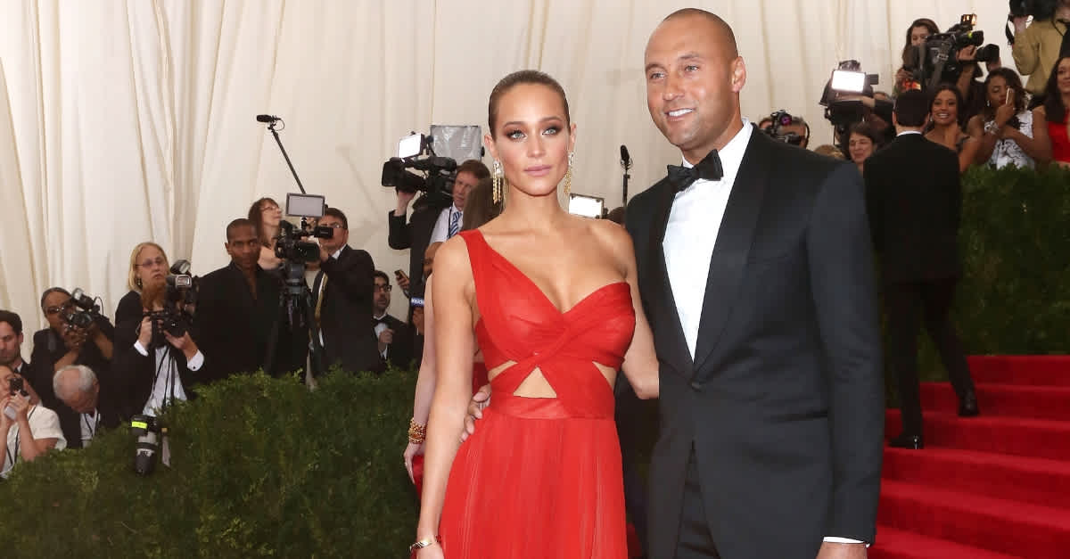 Derek Jeter is Supported by Wife Hannah Jeter & Daughters Bella