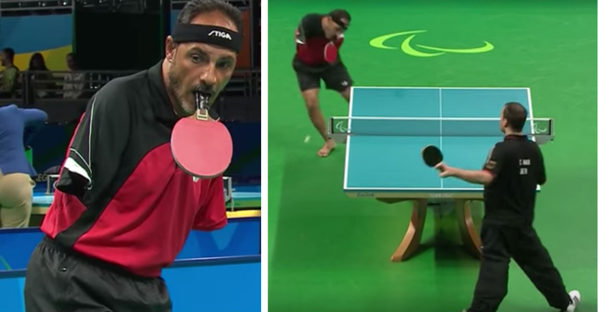 Armless 41YearOld Man Plays Fascinating Game Of Paralympic Table