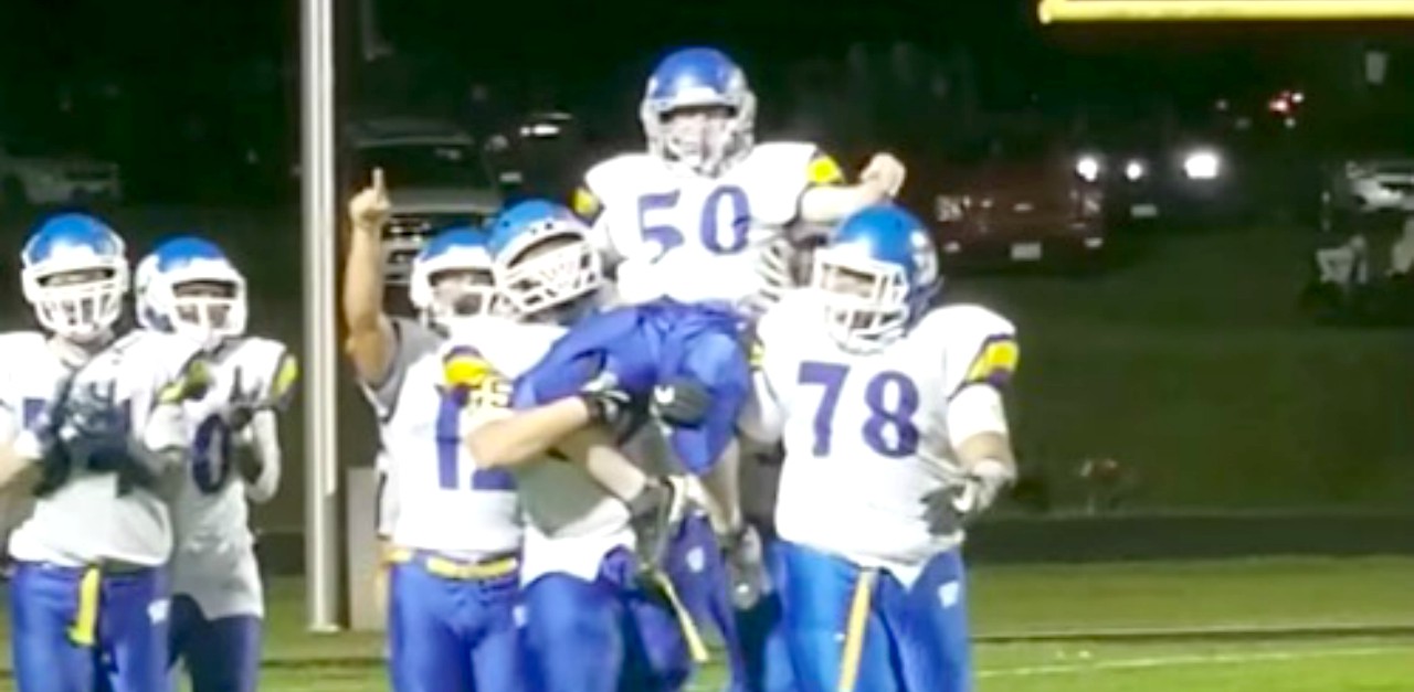 Football Water Boy Scores Touchdown For His Team