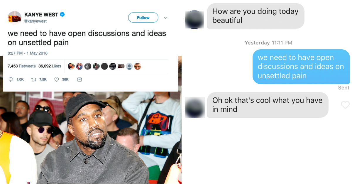I Sent Kanye West Tweets To Guys On Tinder & Here's How