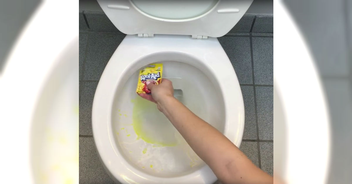 KoolAid Powder Clean Stubborn Toilet Rings In A Snap