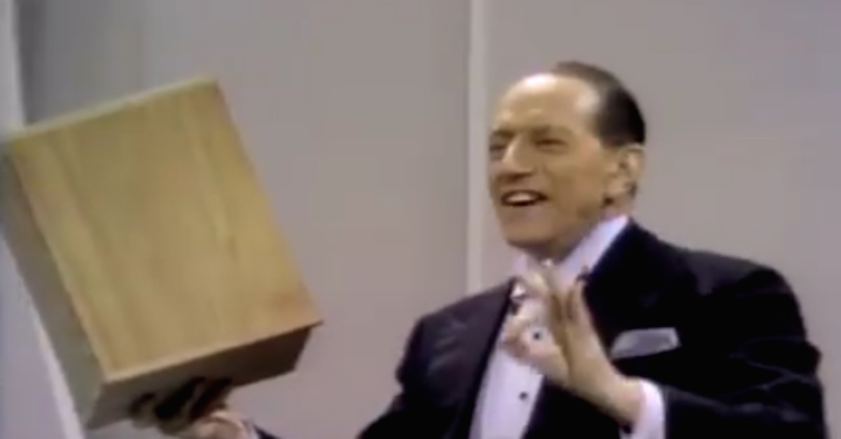 He Holds A Wooden Box In The Air, But When He Knocks On It? HILARIOUS