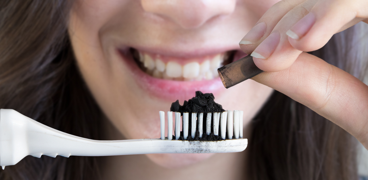 coal brushing teeth