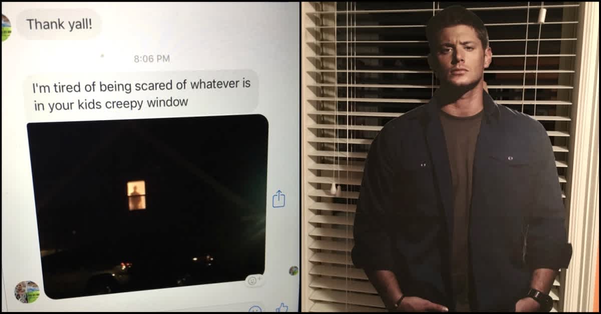 Life Sized Cutout Of Jensen Ackles Terrifies Neighbor