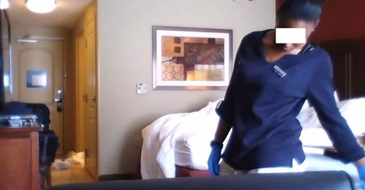 He Set Up A Hidden Camera In His Hotel Room. 