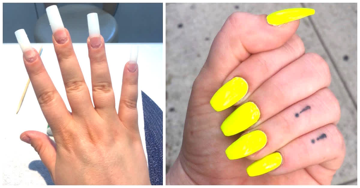 bright acrylic nails
