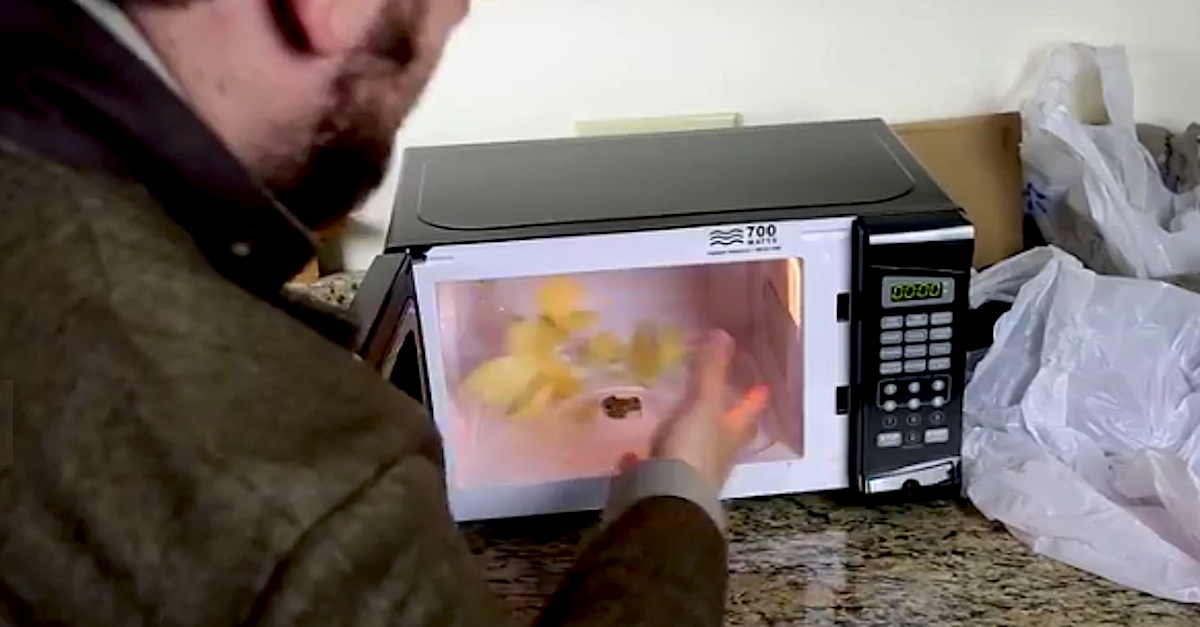 He Throws Old Potato Chips In The Microwave, But The Reason? I Had NO