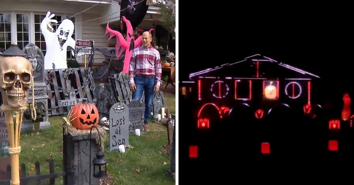 Dads Learn New Skills To Entertain Kids, Create Cool Halloween Displays