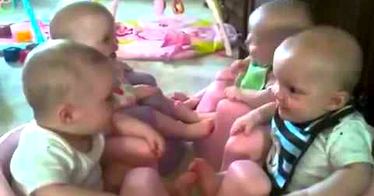 Her Quadruplets Never Noticed Each Other...Until This VERY Moment