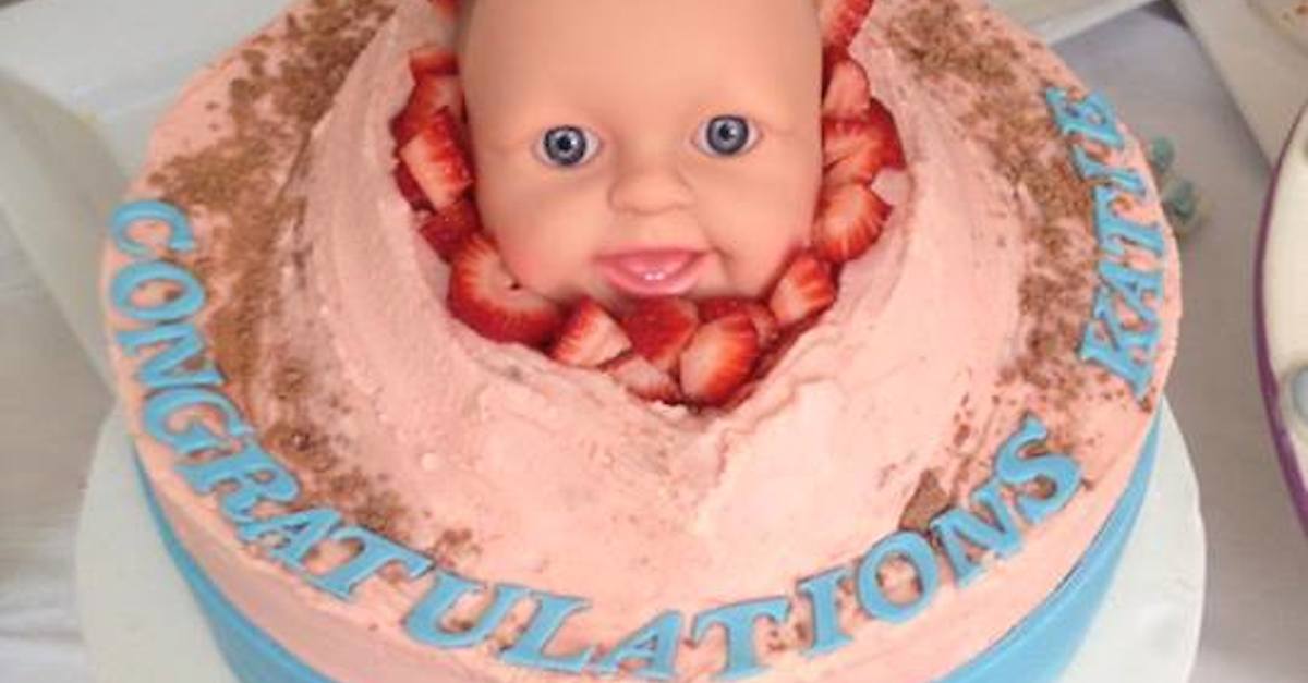 The world's worst baby shower cake has been discovered by the internet.