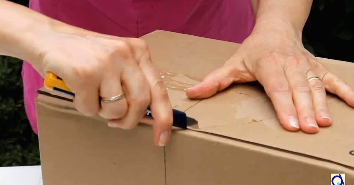 She Tears Up An Old Cardboard Box And Paints It. What She Makes