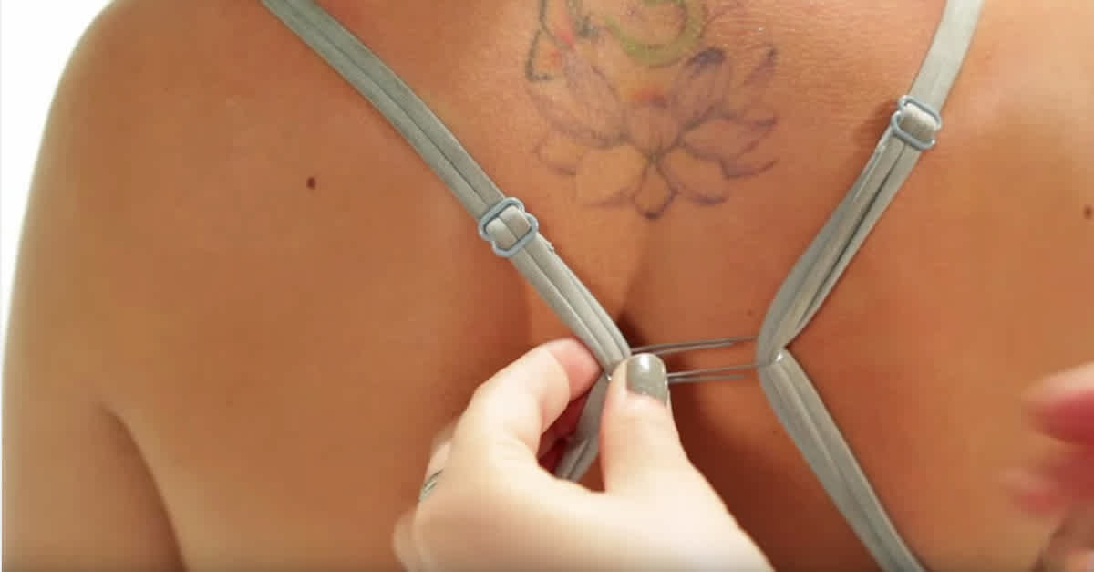 Friend Puts A Paper Clip On The Back Of Her Bra. Now Watch When