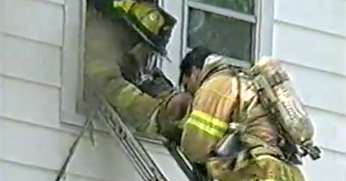 First Responder Jumps Into A Burning House To Save A Helpless Baby