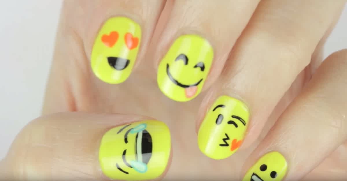 These Emoji Nails Look Complicated, But Wait Until You See How Easy They  Are! So Cute! 