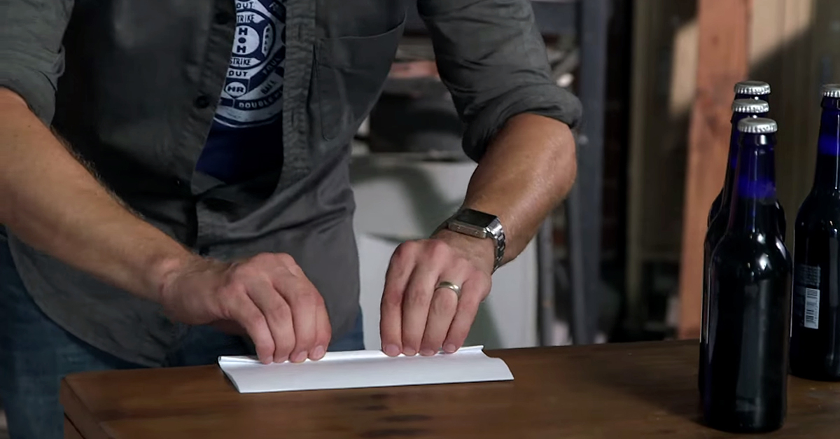 He Rolls A Piece Of Paper To Replace This Common Kitchen Utensil. So Cool!!