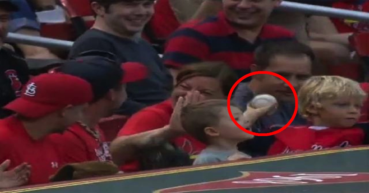 Father Of The Year Catches Foul Ball For His Son, But What Happened