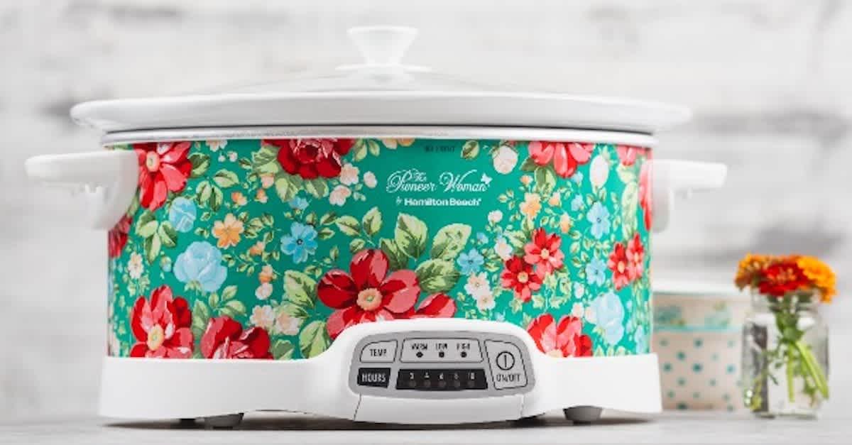 The Pioneer Woman Vintage Floral 7-Quart Programmable Slow Cooker - My  Publix Coupon Buddy